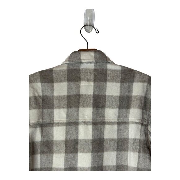 Rails Shirt Jacket Women Small Gray Ivory Tripp Shacket Plaid Flannel Cowgirl - Picture 5 of 15